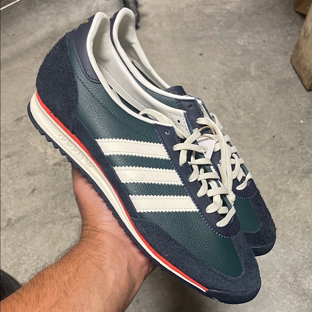 Adidas women SL 72 Dark Green and Navy Sneakers
